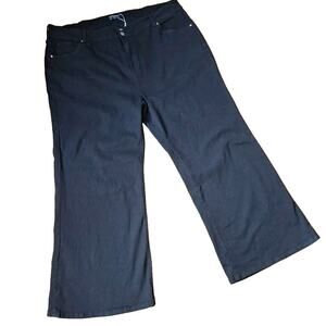 BloomChic Black Stretch Denim Bootcut Jeans Goth Retro Women Plus Size 26